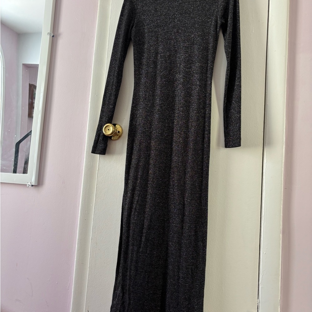 Zara Charcoal Long Sleeve Dress